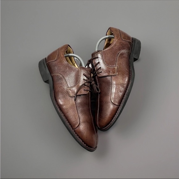 Studio Belvedere Bay Bridge Mens Brown Leather Oxford Lace up Shoe Size 10D